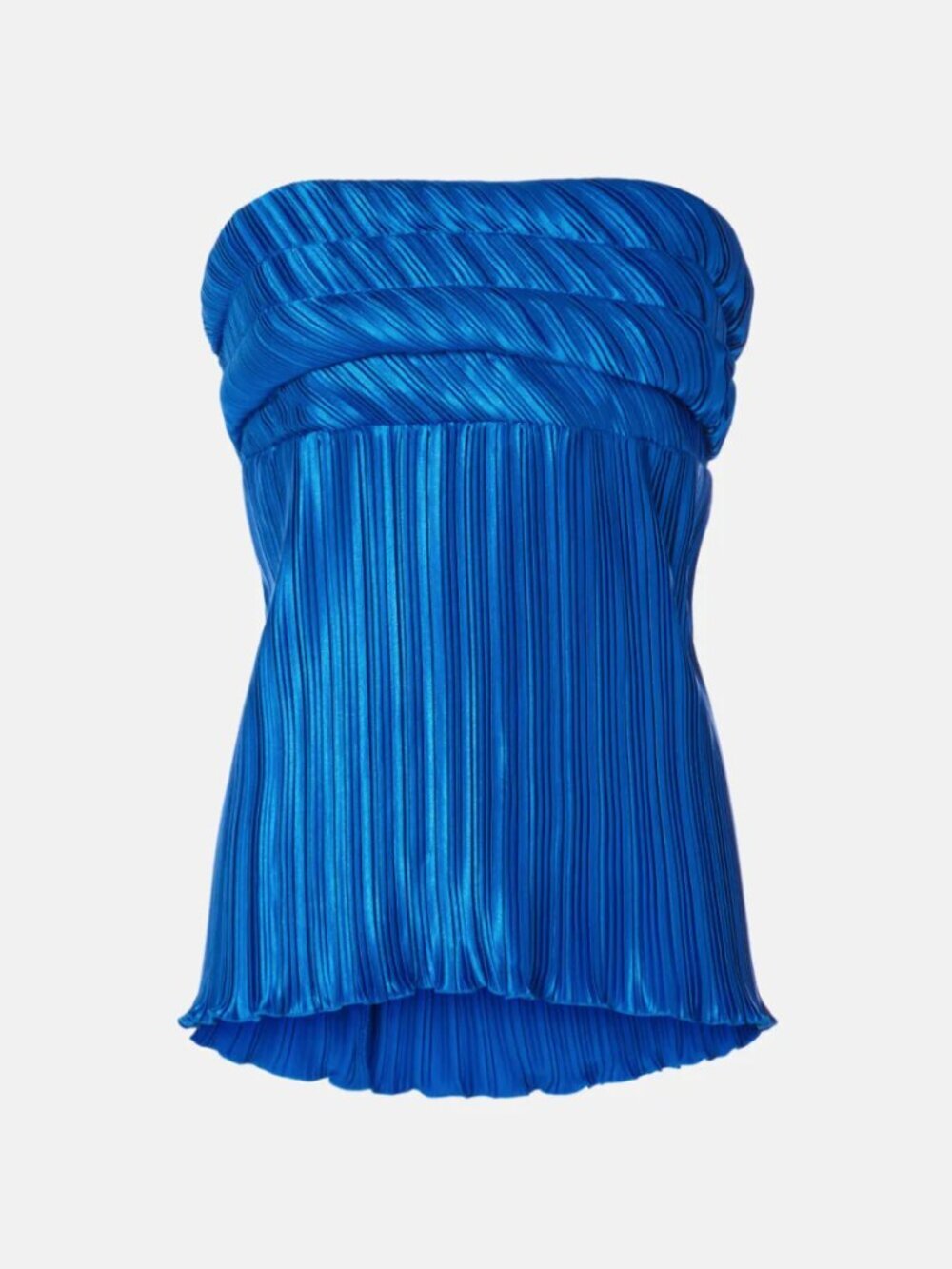 Lidee Vacances Strapless Pleated Top, Retails for $229, Royal Blue, US 4 AU 8